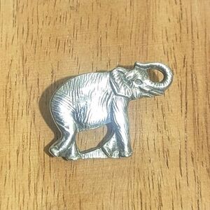 Vintage Canada Pewter Lucky Elephant Pin Brooch